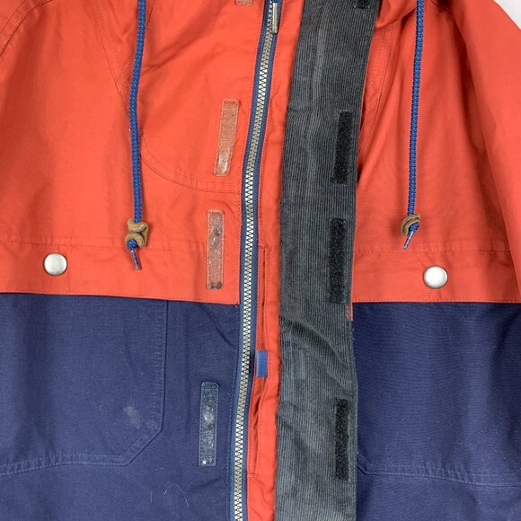 Burton Mens Squire Jacket Small Red Blue Full Zip Hooded Snowboarding Dryride - Picture 8 of 16